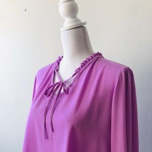 2X Elle Lavender Dressy Blouse.